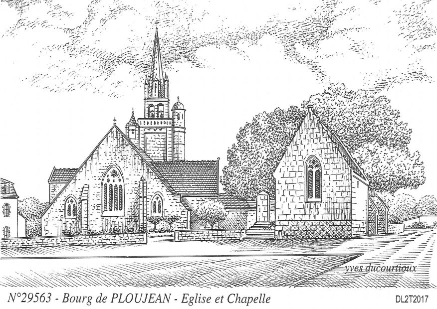 N 29563 - MORLAIX - �glise et chapelle � ploujean