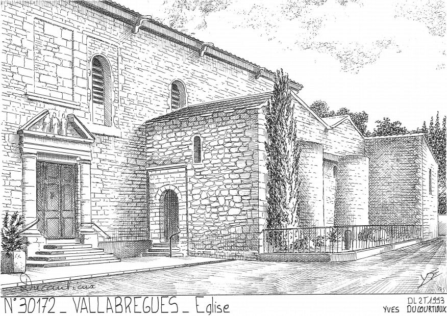 N 30172 - VALLABREGUES - �glise