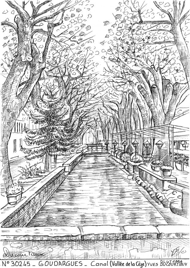 N 30245 - GOUDARGUES - canal (vall�e de la c�ze)