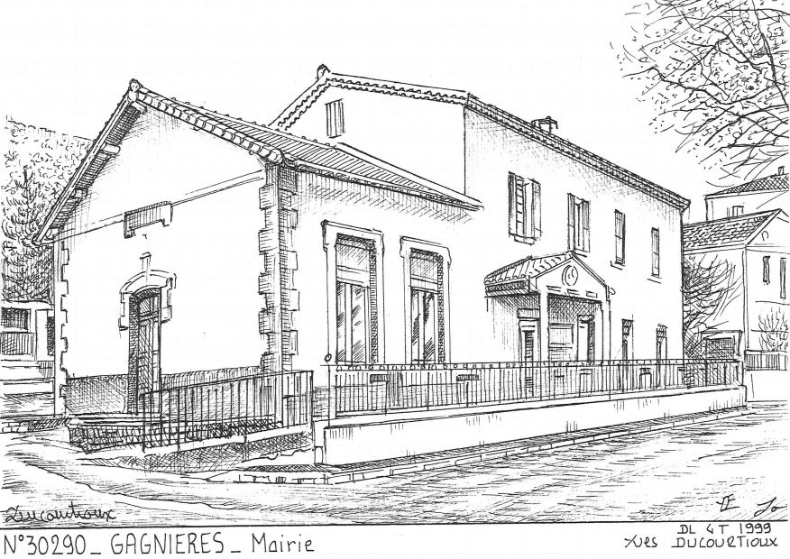 N 30290 - GAGNIERES - mairie