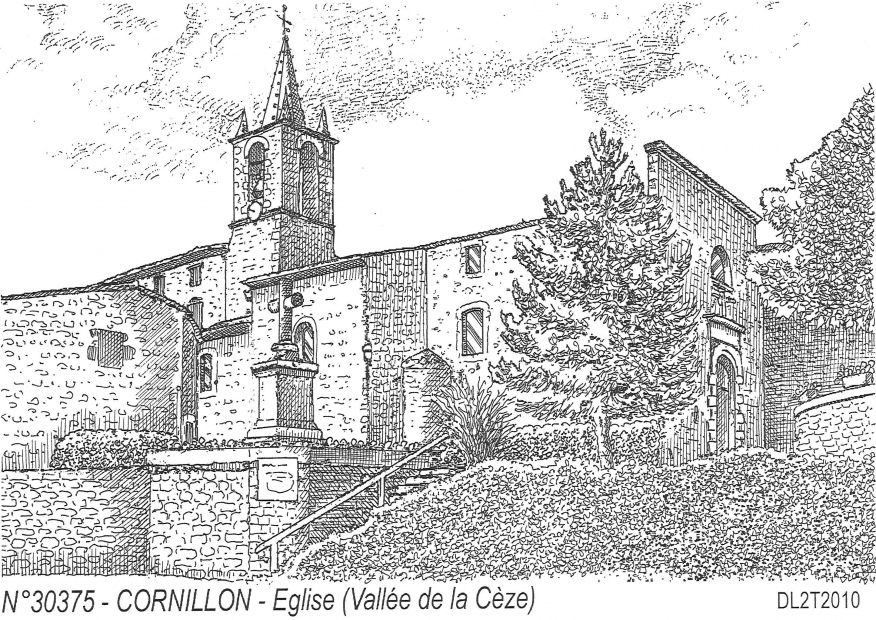 N 30375 - CORNILLON - �glise (vall�e de la c�ze)