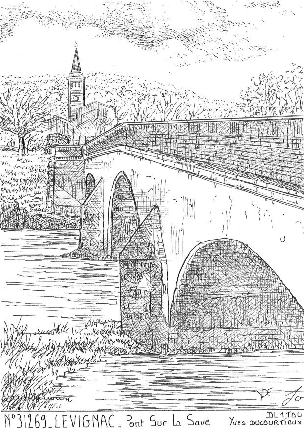 N 31269 - LEVIGNAC - pont sur la save