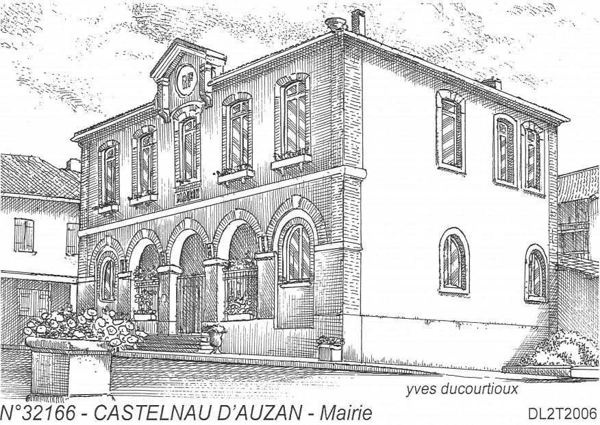 N 32166 - CASTELNAU D AUZAN - mairie