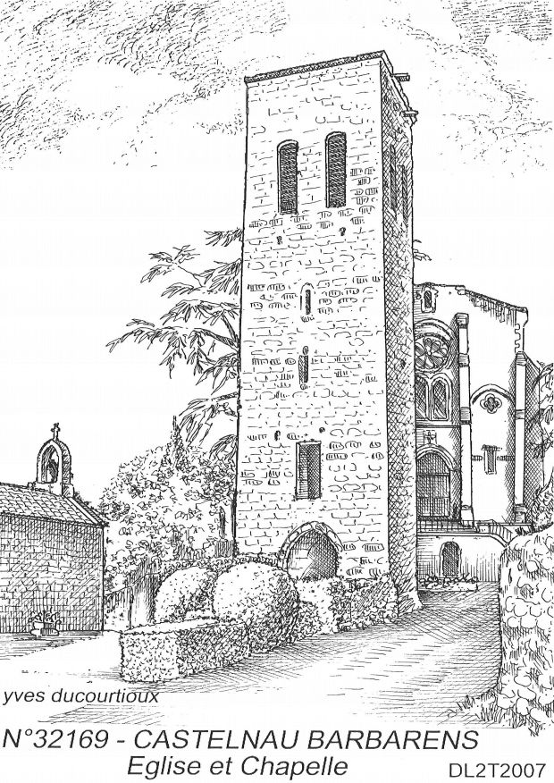 N 32169 - CASTELNAU BARBARENS - �glise et chapelle