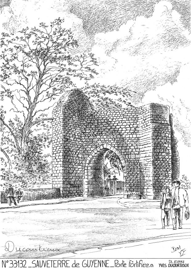 N 33132 - SAUVETERRE DE GUYENNE - porte st romain