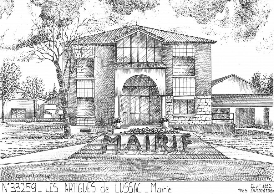N 33259 - LES ARTIGUES DE LUSSAC - mairie