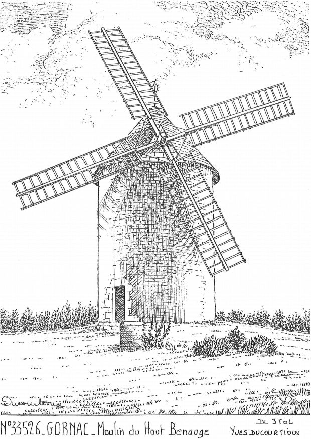 N 33526 - GORNAC - moulin du haut benauge