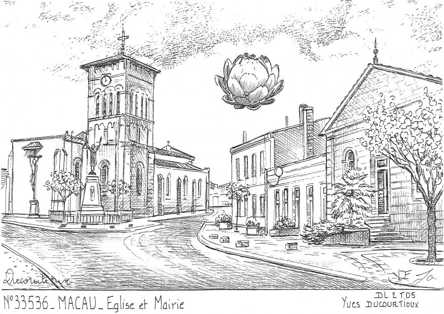 N 33536 - MACAU - �glise et mairie