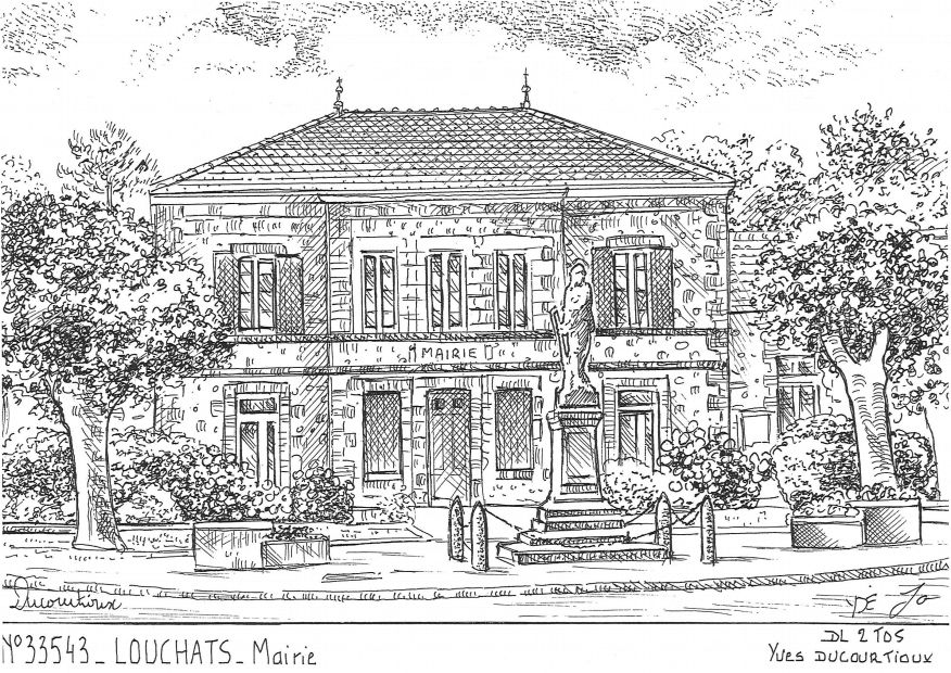 N 33543 - LOUCHATS - mairie