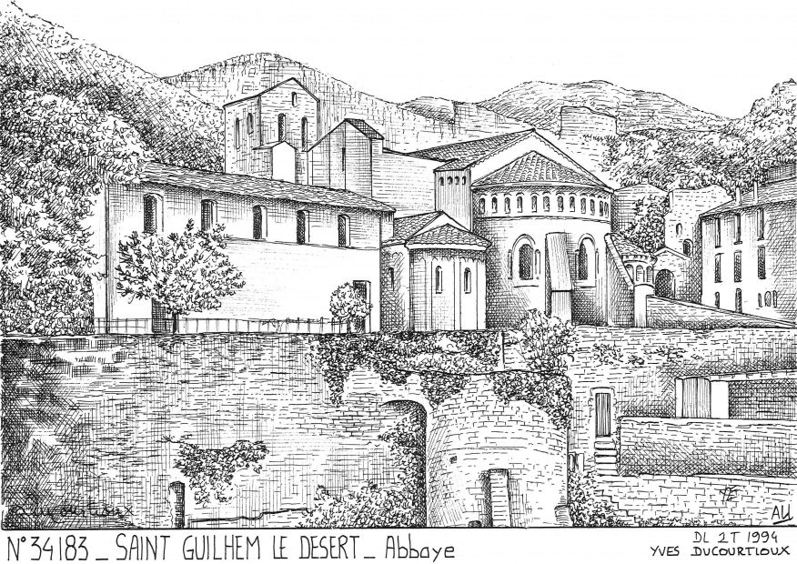 N 34183 - ST GUILHEM LE DESERT - abbaye