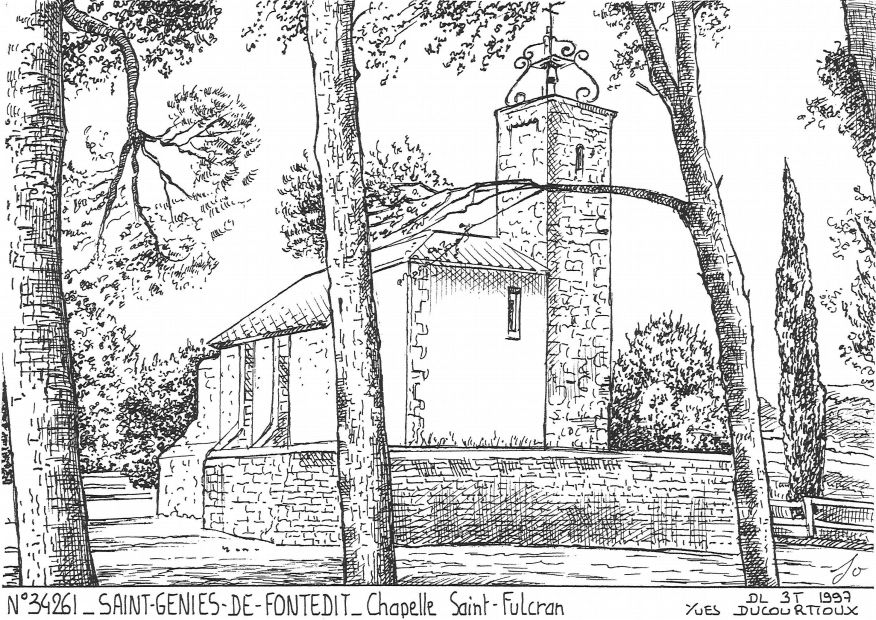 N 34261 - ST GENIES DE FONTEDIT - chapelle st fulcran
