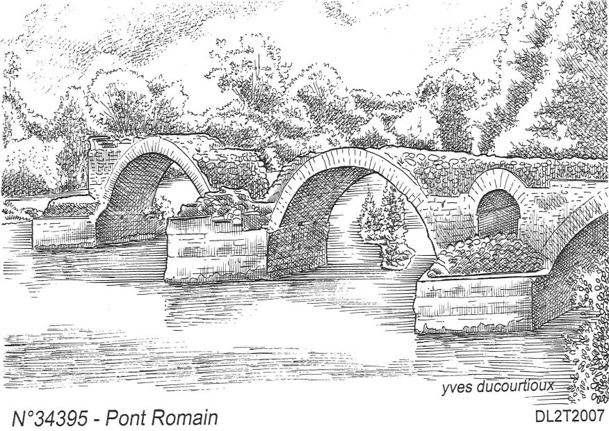 N 34395 - ST THIBERY - pont romain