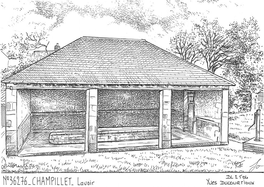 N 36276 - CHAMPILLET - lavoir