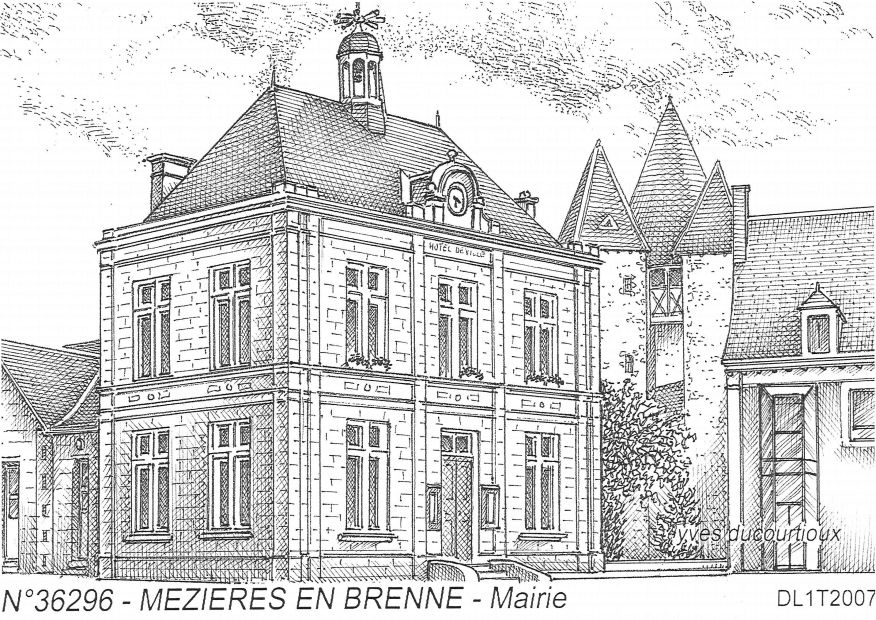 N 36296 - MEZIERES EN BRENNE - mairie