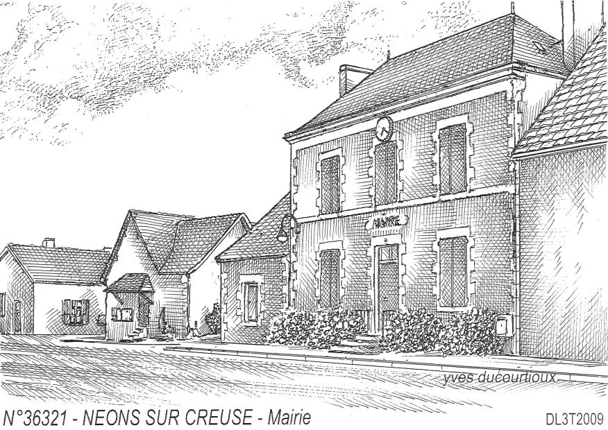 N 36321 - NEONS SUR CREUSE - mairie