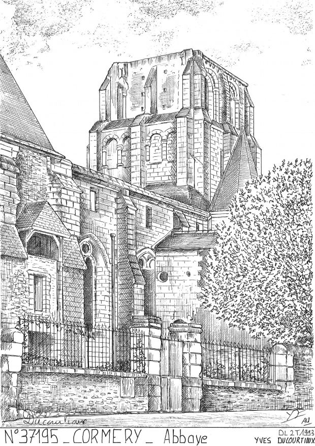 N 37195 - CORMERY - abbaye