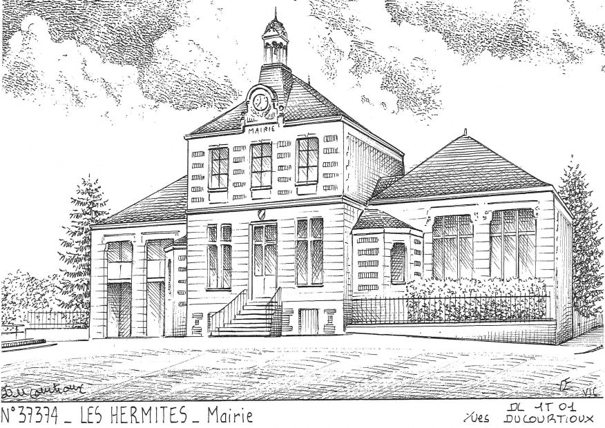 N 37374 - LES HERMITES - mairie