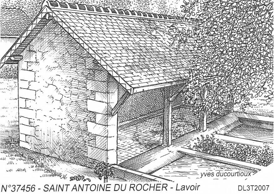 N 37456 - ST ANTOINE DU ROCHER - lavoir