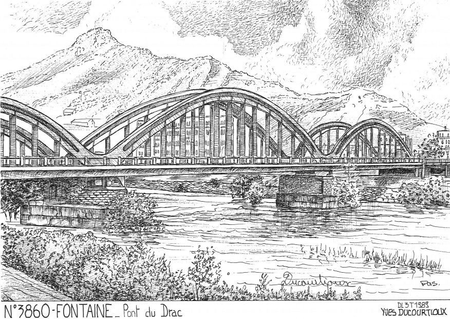 N 38060 - FONTAINE - pont du drac