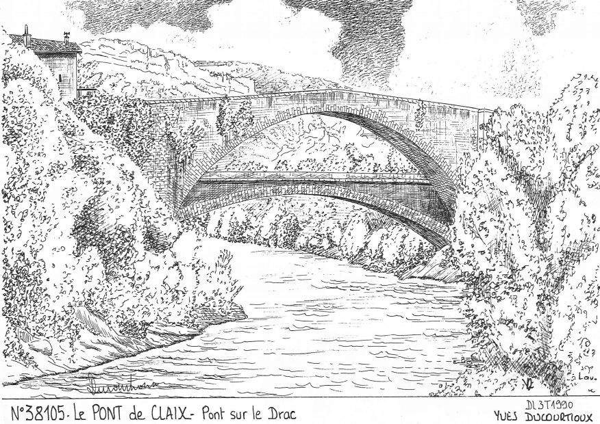 N 38105 - LE PONT DE CLAIX - pont sur le drac