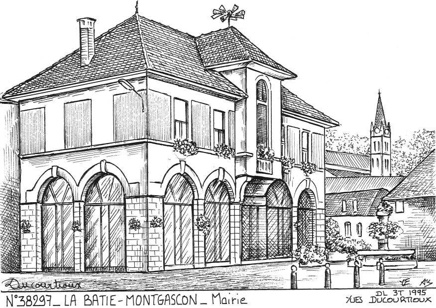 N 38297 - LA BATIE MONTGASCON - mairie