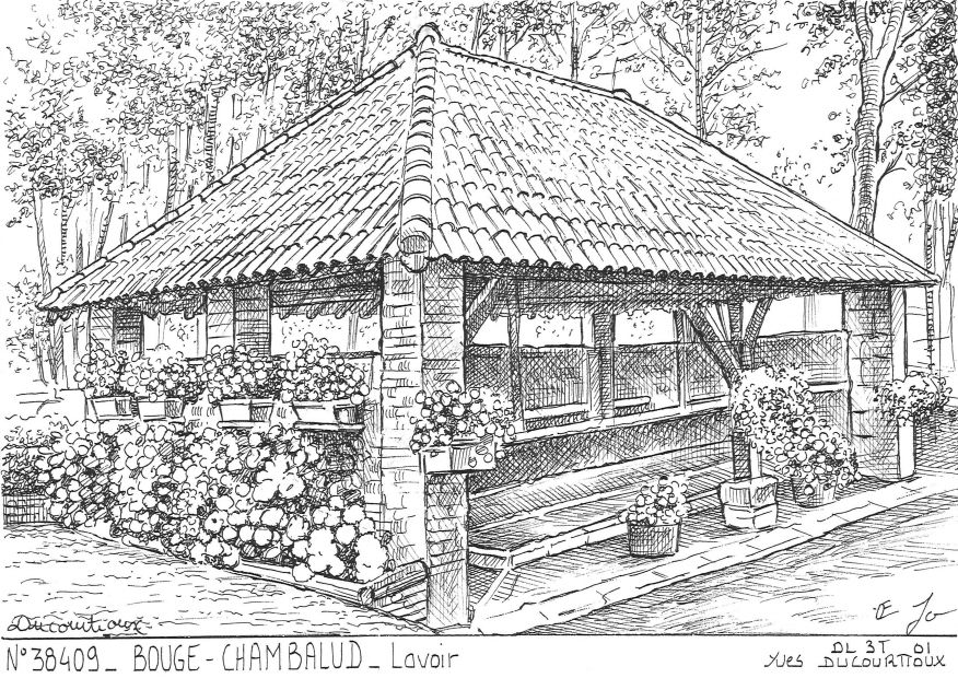 N 38409 - BOUGE CHAMBALUD - lavoir