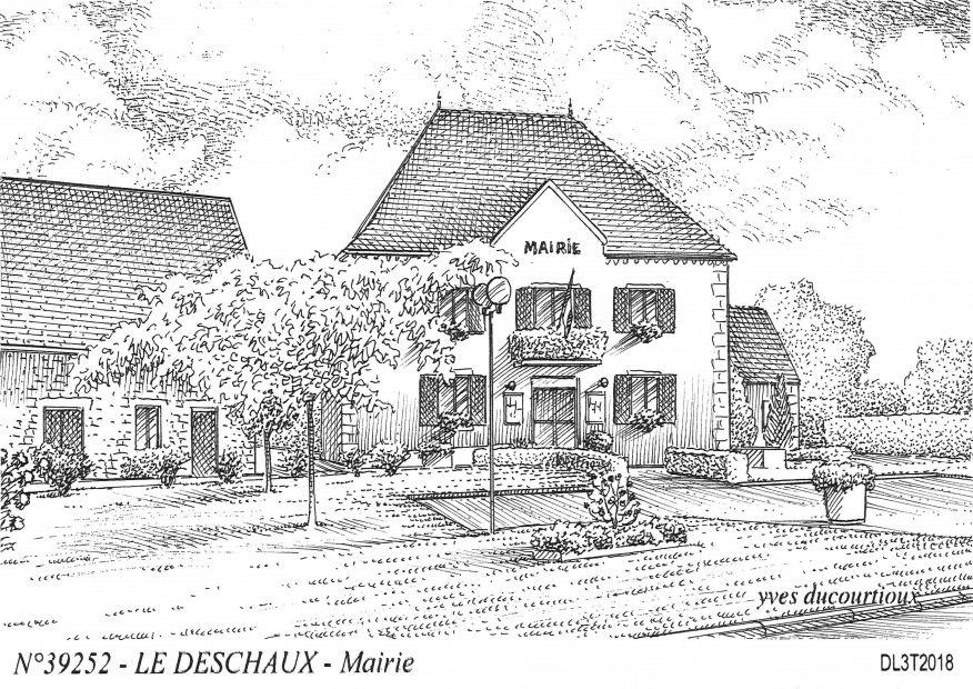 N 39252 - LE DESCHAUX - mairie