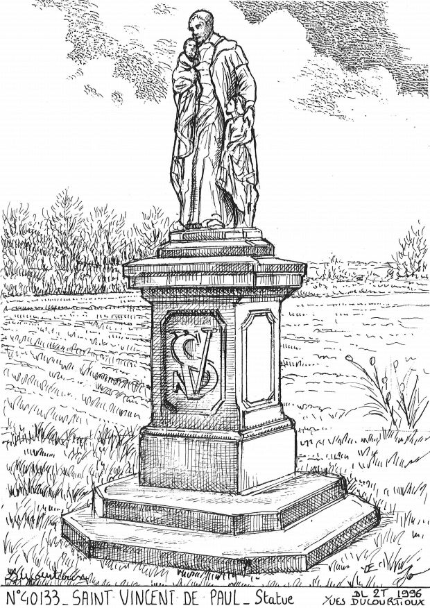N 40133 - ST VINCENT DE PAUL - statue