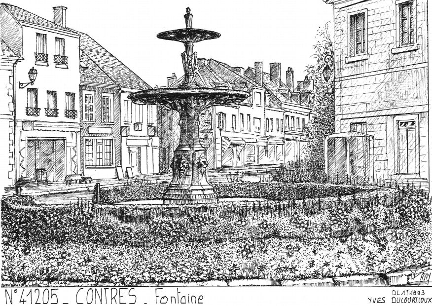 N 41205 - CONTRES - fontaine