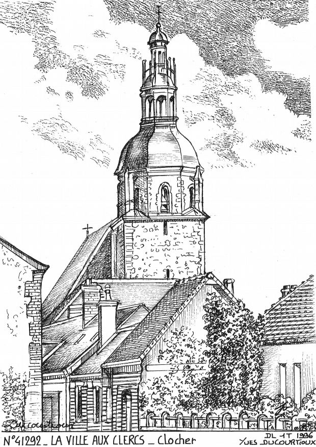 N 41292 - LA VILLE AUX CLERCS - clocher