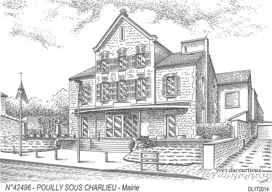 N 42496 - POUILLY SOUS CHARLIEU - mairie