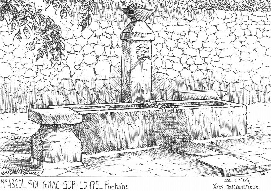 N 43201 - SOLIGNAC SUR LOIRE - fontaine
