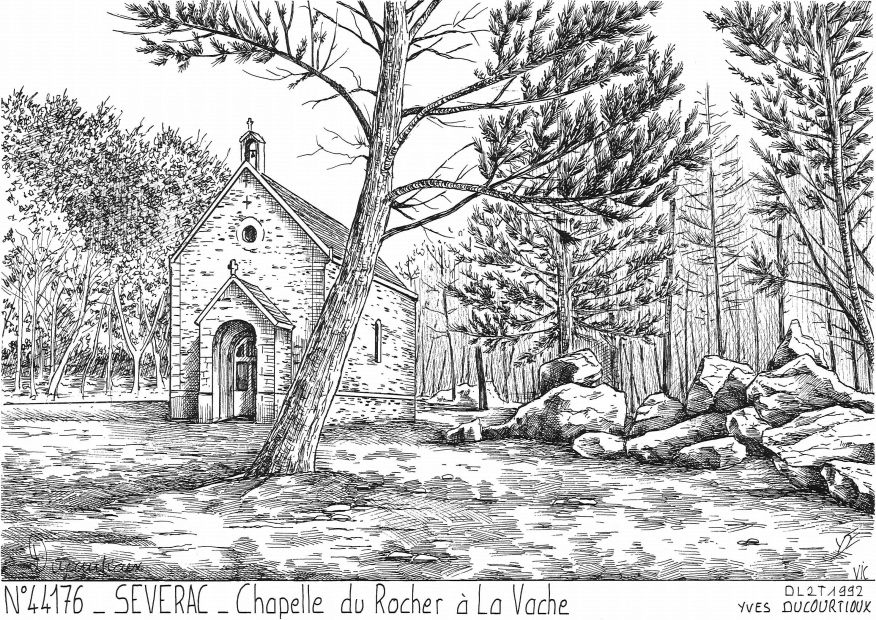 N 44176 - SEVERAC - chapelle du rocher � la vache