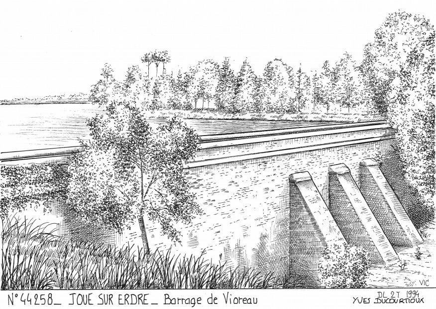 N 44258 - JOUE SUR ERDRE - barrage de vioreau