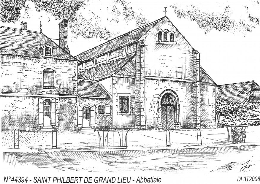 N 44394 - ST PHILBERT DE GRAND LIEU - abbatiale