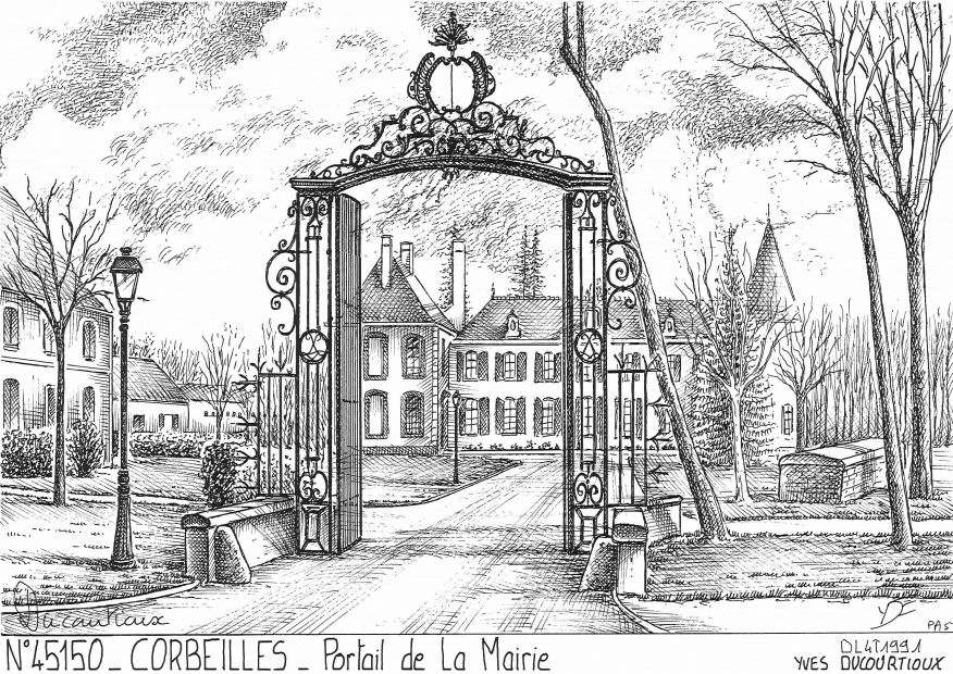 N 45150 - CORBEILLES - portail de la mairie