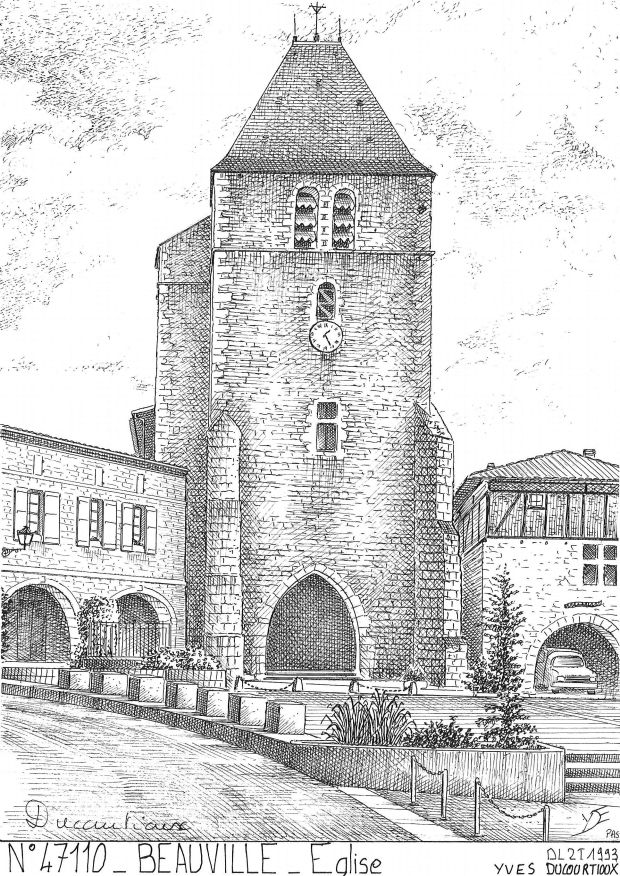 N 47110 - BEAUVILLE - glise