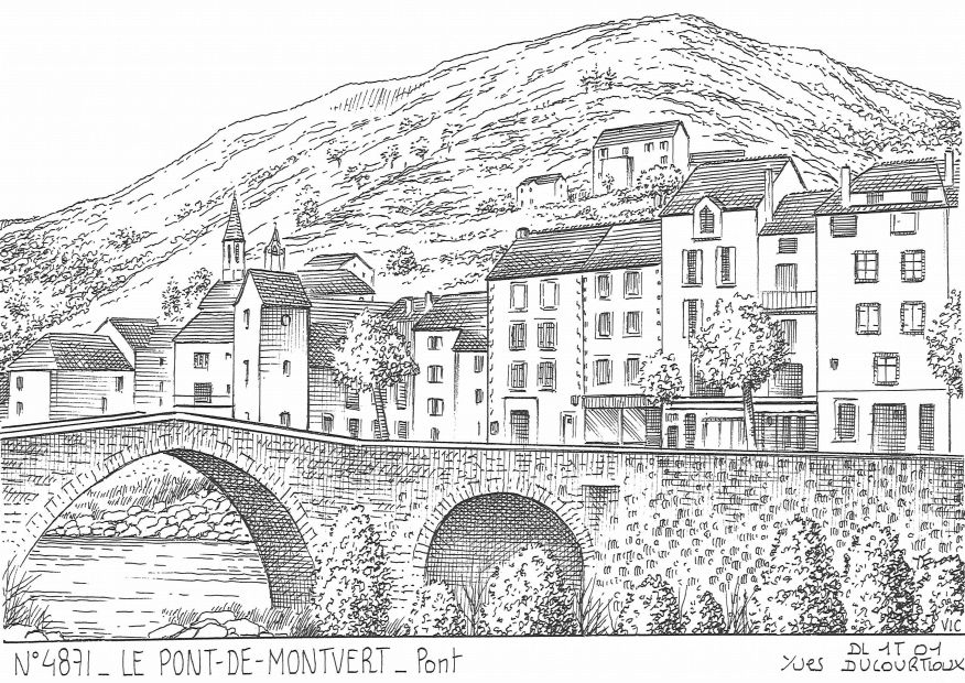 N 48071 - LE PONT DE MONTVERT - pont
