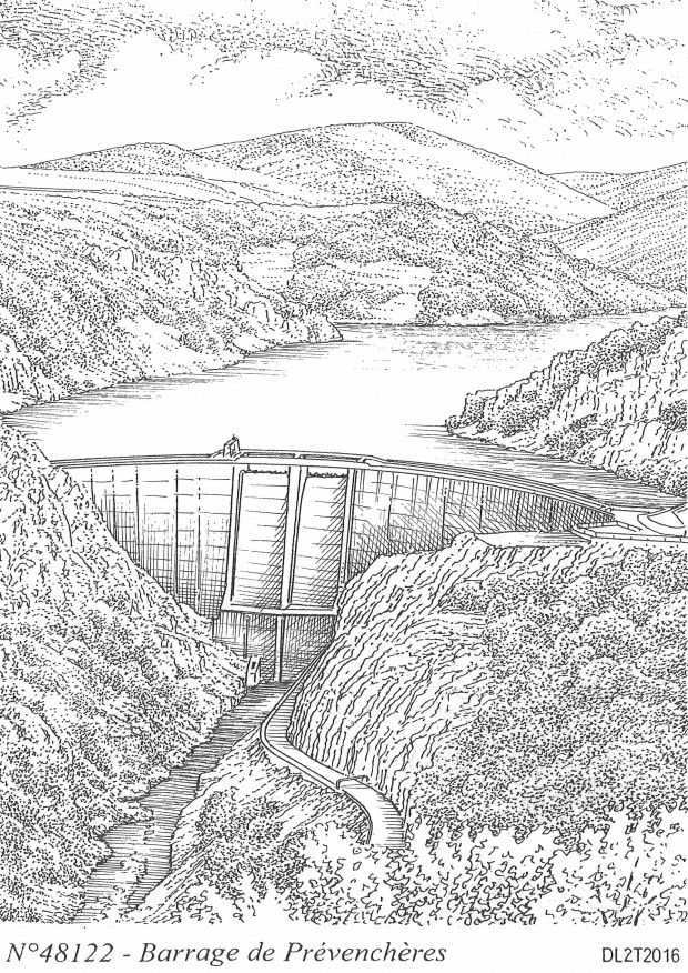 N 48122 - PREVENCHERES - barrage de pr�vench�res
