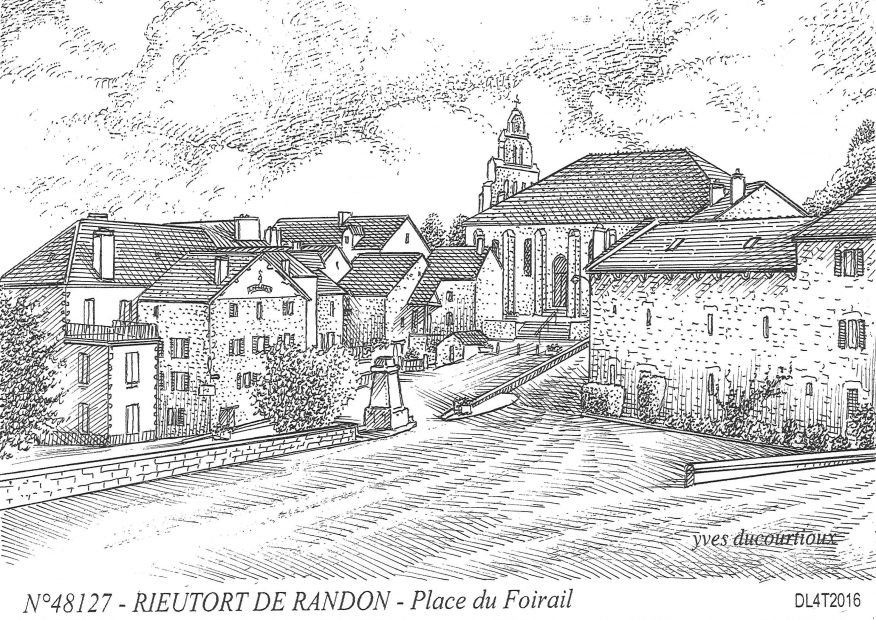 N 48127 - RIEUTORT DE RANDON - place du foirail