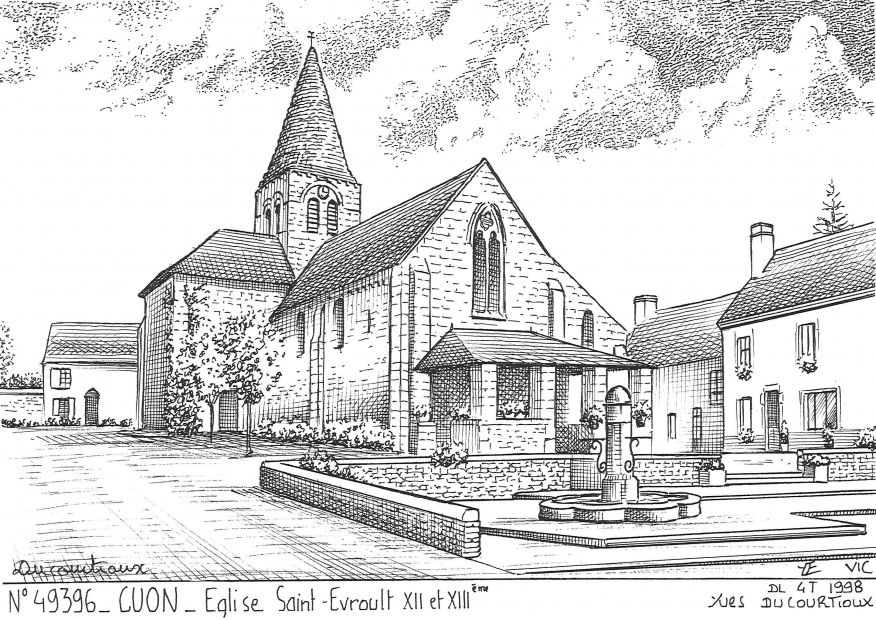N 49396 - CUON - �glise st �vroult XII et XIII�