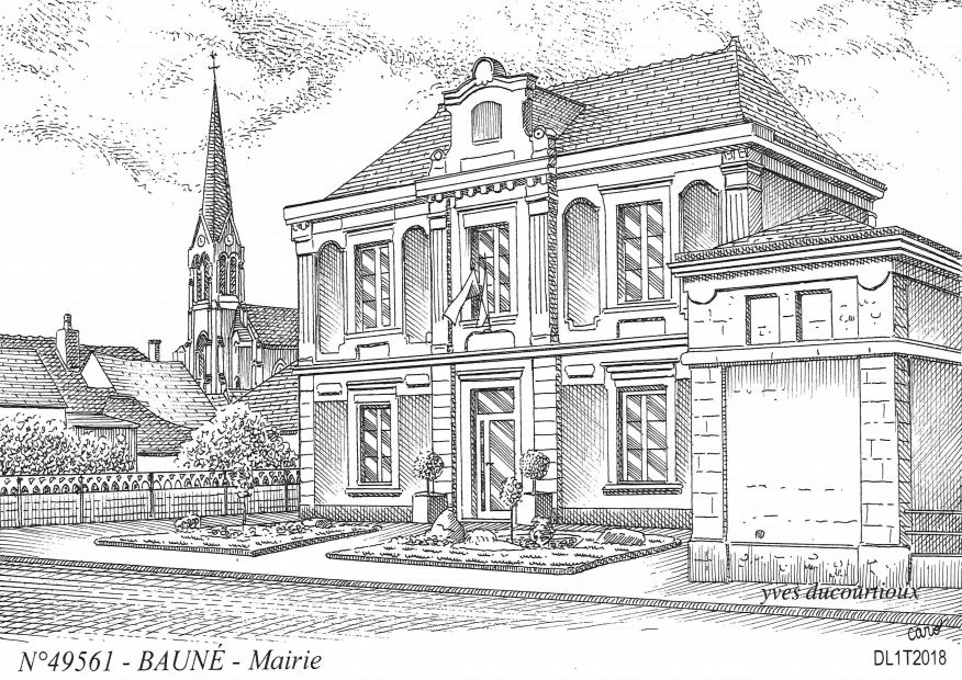 N 49561 - BAUNE - mairie