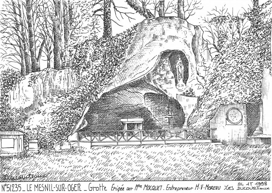 N 51235 - LE MESNIL SUR OGER - grotte �rig�e par mr Louis Mol