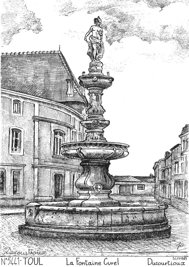 N 54041 - TOUL - la fontaine curel