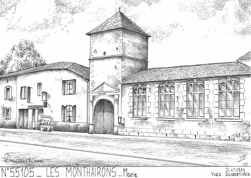 N 55105 - LES MONTHAIRONS - mairie