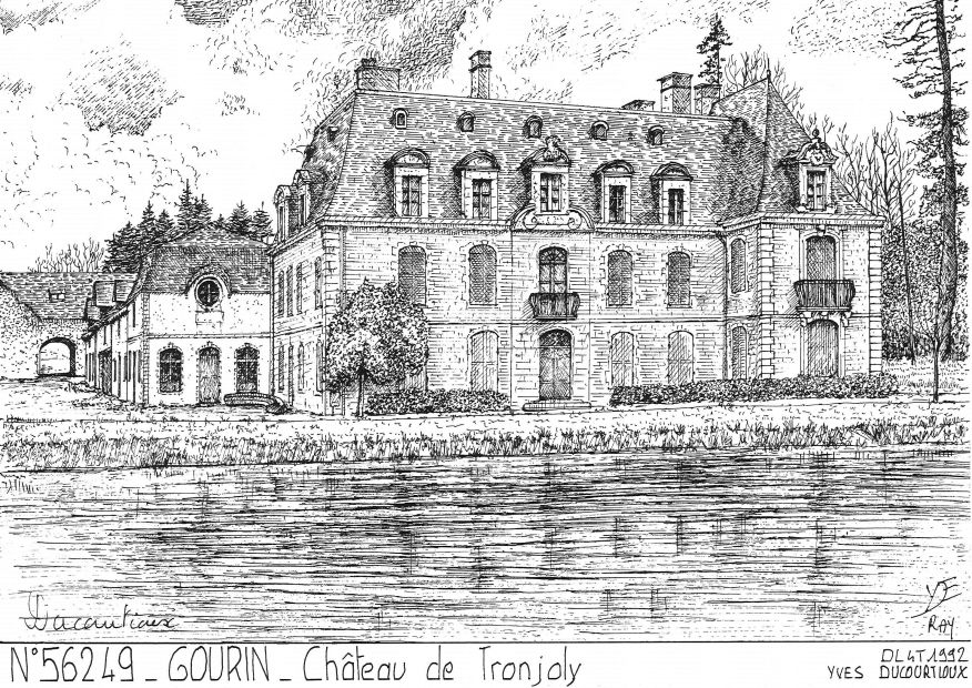 N 56249 - GOURIN - ch�teau de tronjoly