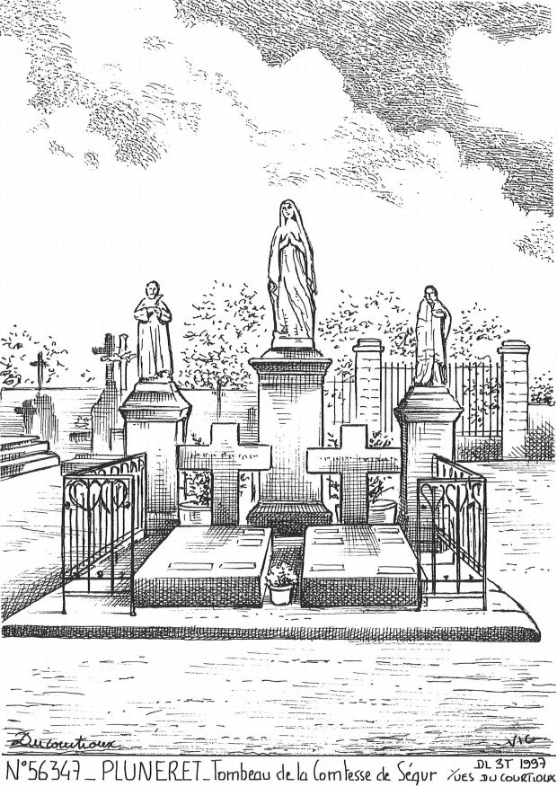N 56347 - PLUNERET - tombeau de la comtesse de s�gu