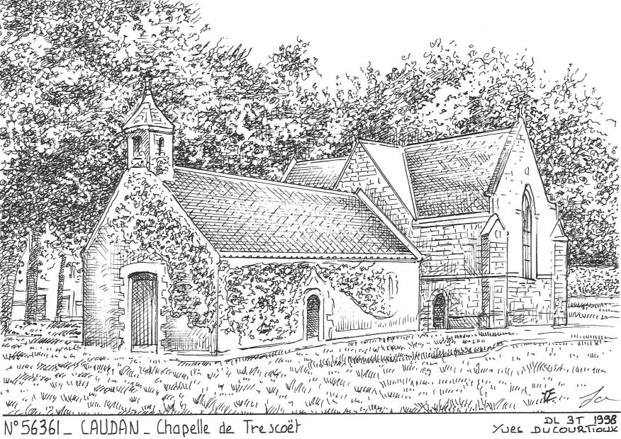 N 56361 - CAUDAN - chapelle de tresco�t
