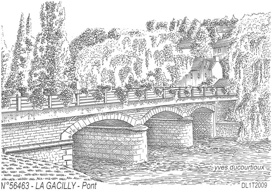 N 56463 - LA GACILLY - pont