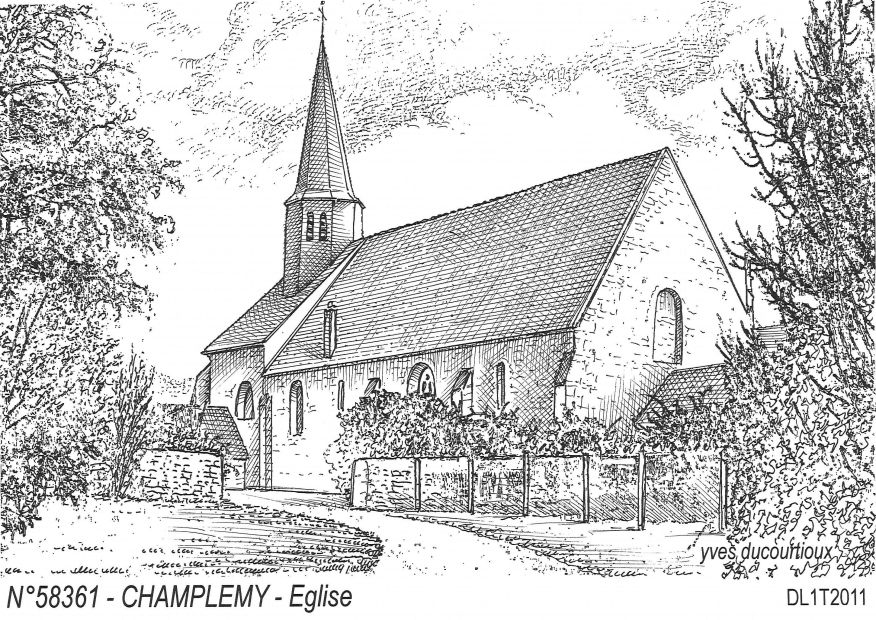 N 58361 - CHAMPLEMY - �glise